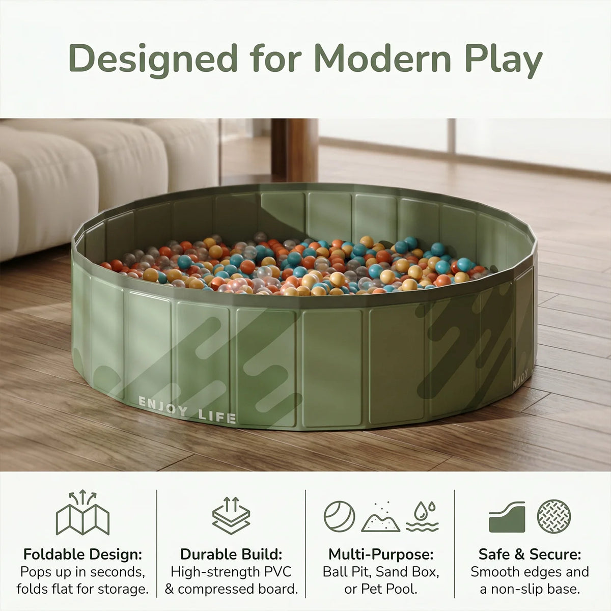 Piscine Pliable pour Chien – Baignoire Portable Antidérapante S/M/L