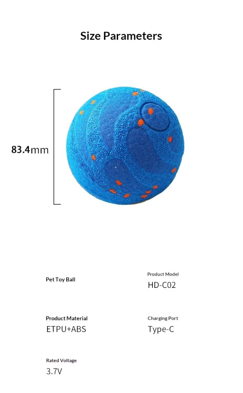 Balle Interactive Intelligente pour Chien – Rechargeable & Indestructible | Anti-Stress