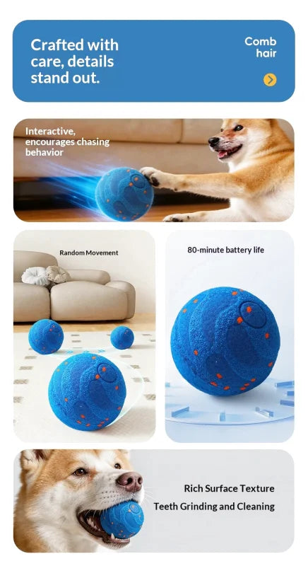 Balle Interactive Intelligente pour Chien – Rechargeable & Indestructible | Anti-Stress