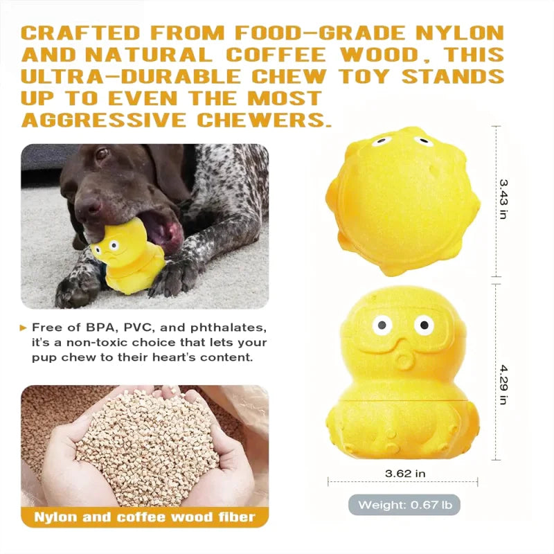 Canard Indestructible pour Grand Chien — Jouet à Mâcher & Distributeur de Friandises Glacées