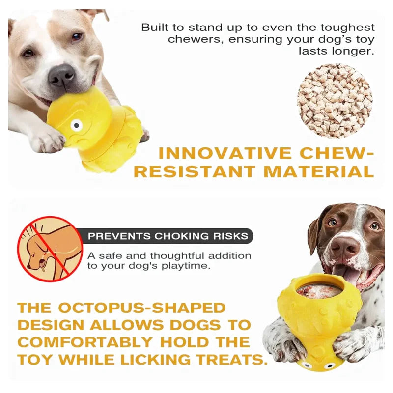 Canard Indestructible pour Grand Chien — Jouet à Mâcher & Distributeur de Friandises Glacées