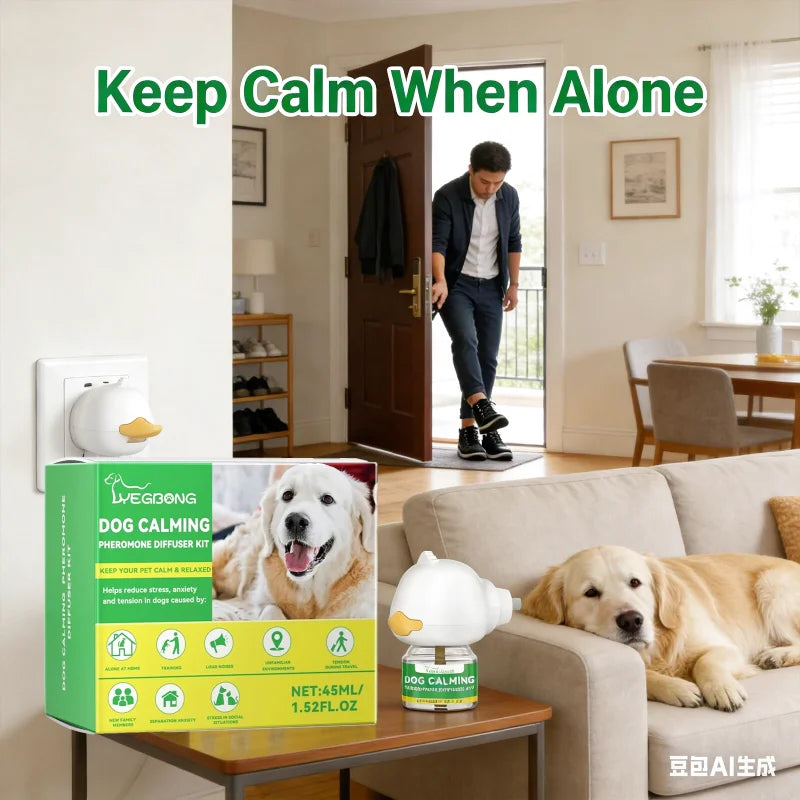Diffuseur de Phéromones Apaisant pour Chien Stressé — Solution Naturelle Anti-Anxiété