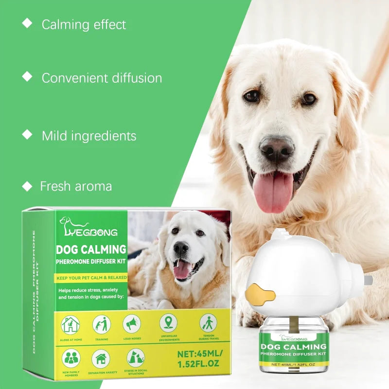 Diffuseur de Phéromones Apaisant pour Chien Stressé — Solution Naturelle Anti-Anxiété