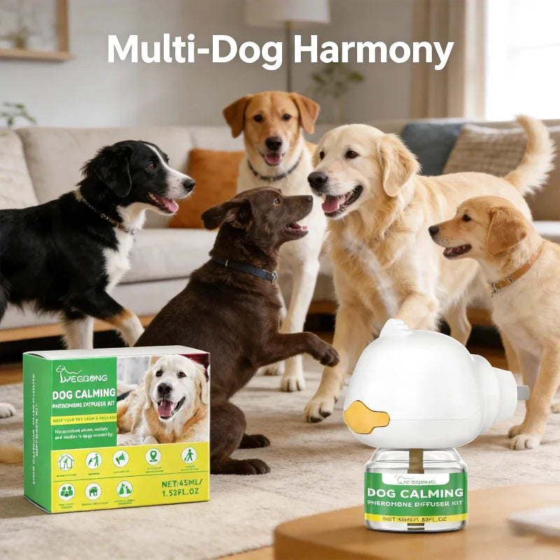 Diffuseur de Phéromones Apaisant pour Chien Stressé — Solution Naturelle Anti-Anxiété
