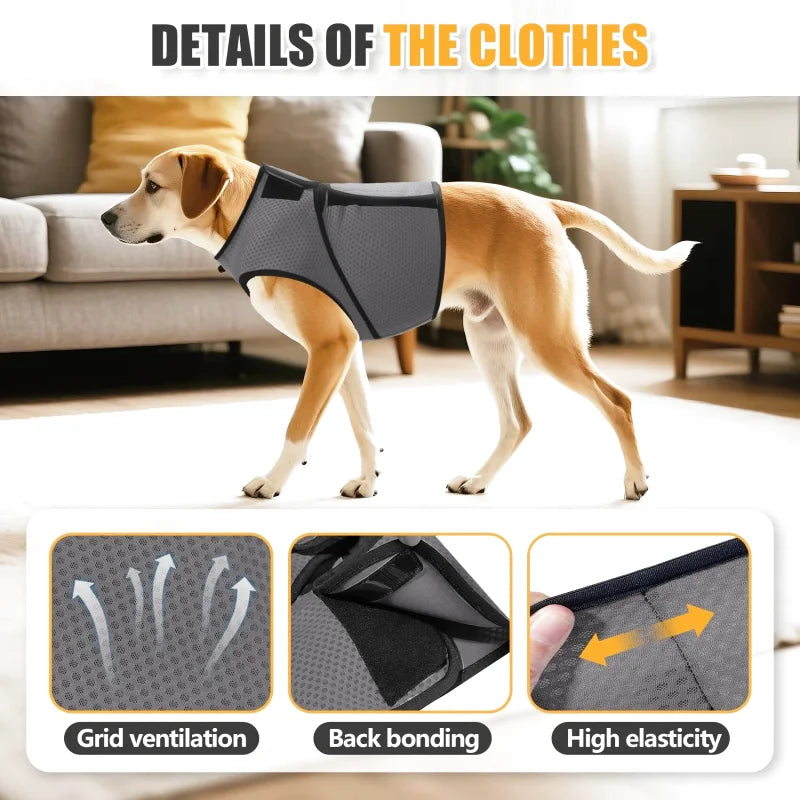 Gilet Anti-Stress pour Chien — Pression Douce, Tissu Respirant, Toutes Tailles
