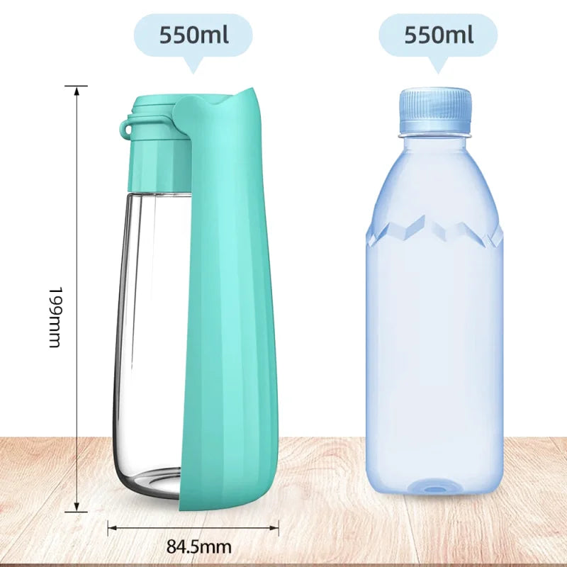 Gourde Portable pour Chien 550ml – Anti-Fuite, Pliable | Balade & Voyage