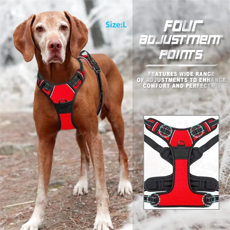 Harnais Anti-Traction Réfléchissant pour Chien — Confort, Contrôle & Sécurité