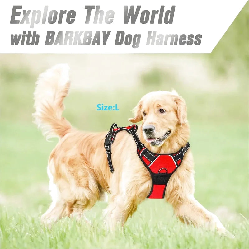Harnais Anti-Traction Réfléchissant pour Chien — Confort, Contrôle & Sécurité