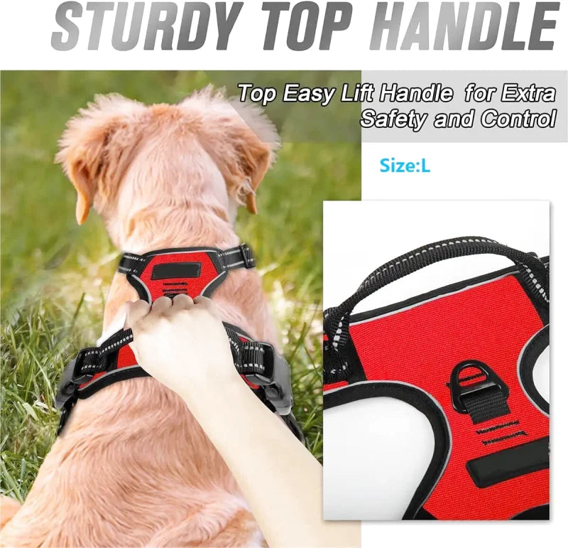 Harnais Anti-Traction Réfléchissant pour Chien — Confort, Contrôle & Sécurité