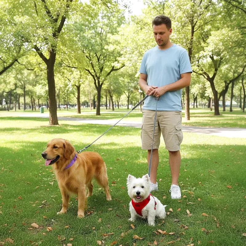 Laisse Multifonctions pour Chien — Réfléchissante, Extensible & Mains Libres