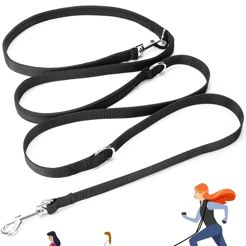 Laisse Multifonctions pour Chien — Réfléchissante, Extensible & Mains Libres
