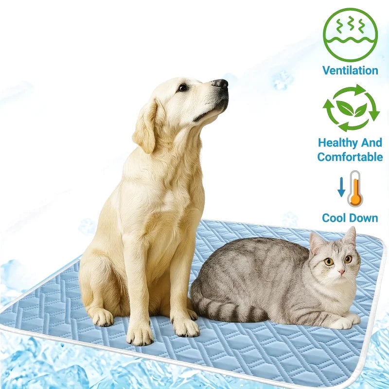 Tapis Rafraîchissant pour Chien – Soie Glacée Lavable | S à XXL