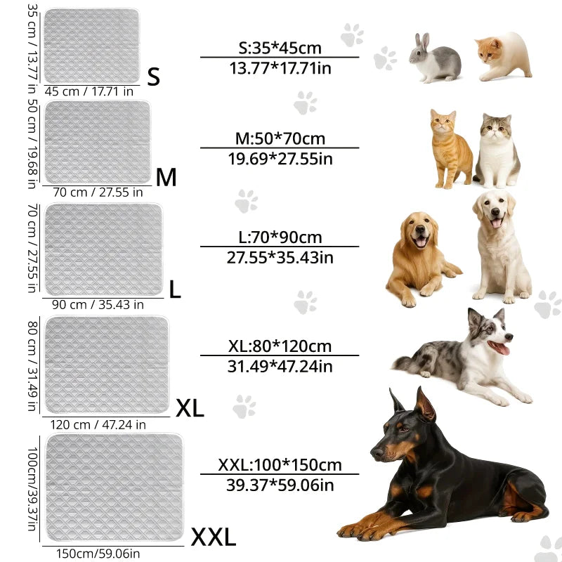 Tapis Rafraîchissant pour Chien – Soie Glacée Lavable | S à XXL